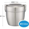 Skater Antibacterial Thermal Lunch Box Bowl Type Stainless Steel Lunch Box 550ml Silver STLBD6AG-A