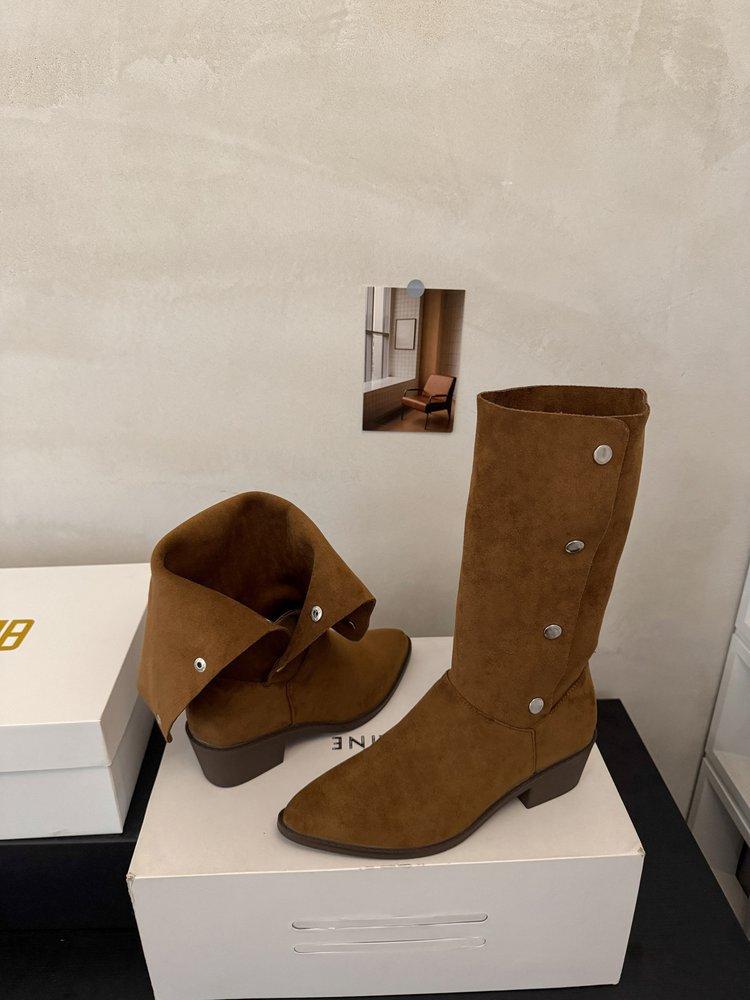 

Retro two-wear thin boots thick heel mid boots Martin boots 2025 autumn and winter new Korean version of knight boots women s boots 40 верблюд