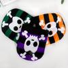 Fashion Color Blocked Striped Skull Pattern Neutral Casual Warm Knitted Hat For Streetwear And Hiphop Fans