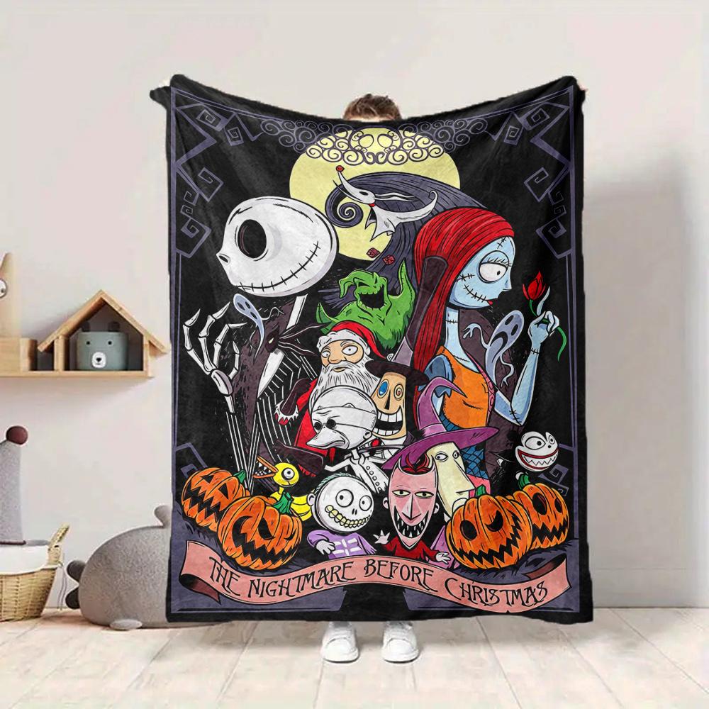 1 szt. Koc The Nightmare Before Christmas Miękki i Wygodny Codzienny Ciepły Kemping Podróż Boże Narodzenie Halloween Prezent Xmas M924227