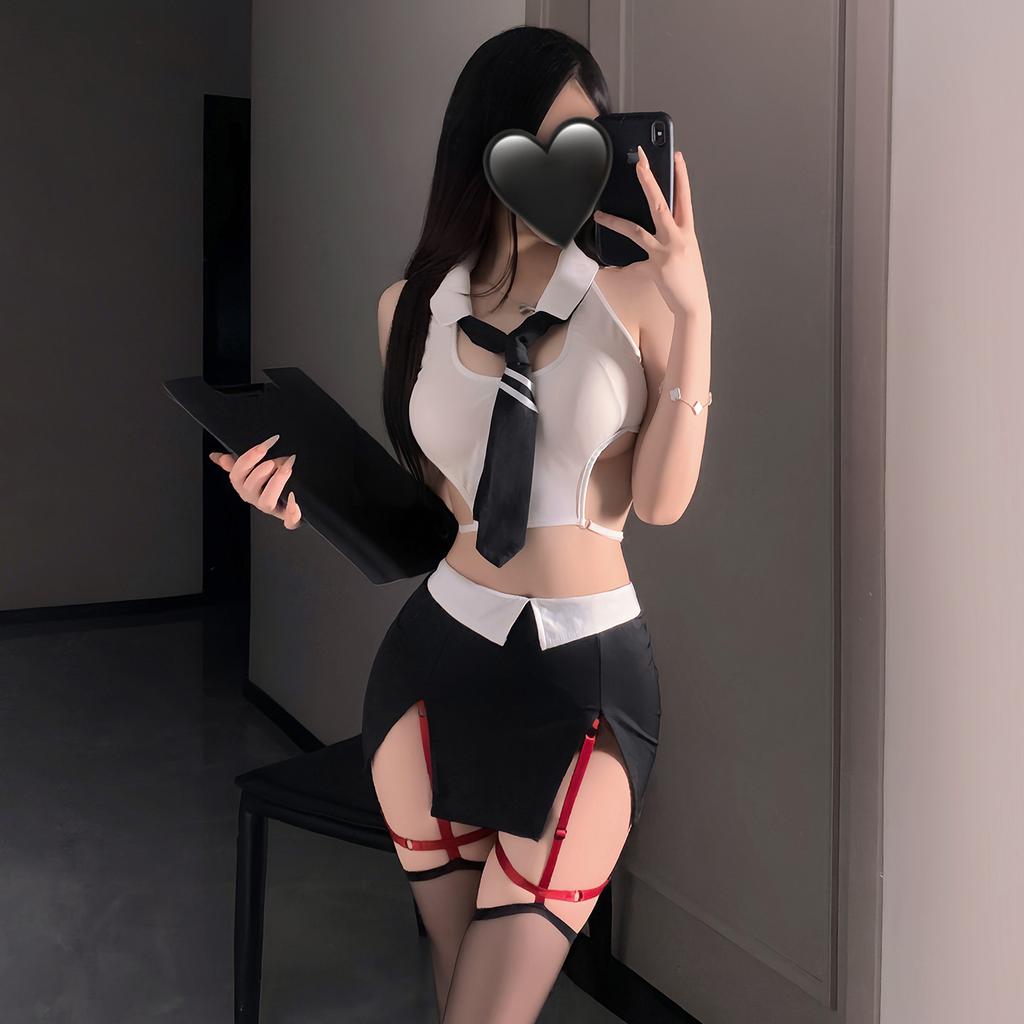 Erotic Cosplay Lingerie Sexy Secretary Skirt Adult Sex Lingerie Set Teacher Role Play Costumes Women Porno AV Actress Temptation