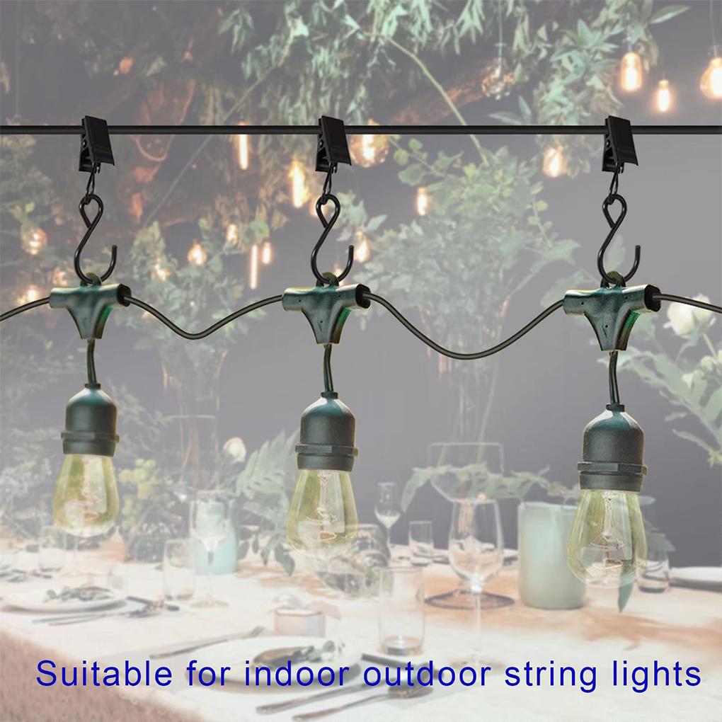 50X Shower Curtain Hooks Hangers Clip Rings Spring Clamps Peg Pin Convenient Home Hotel Window Accessories Replacement