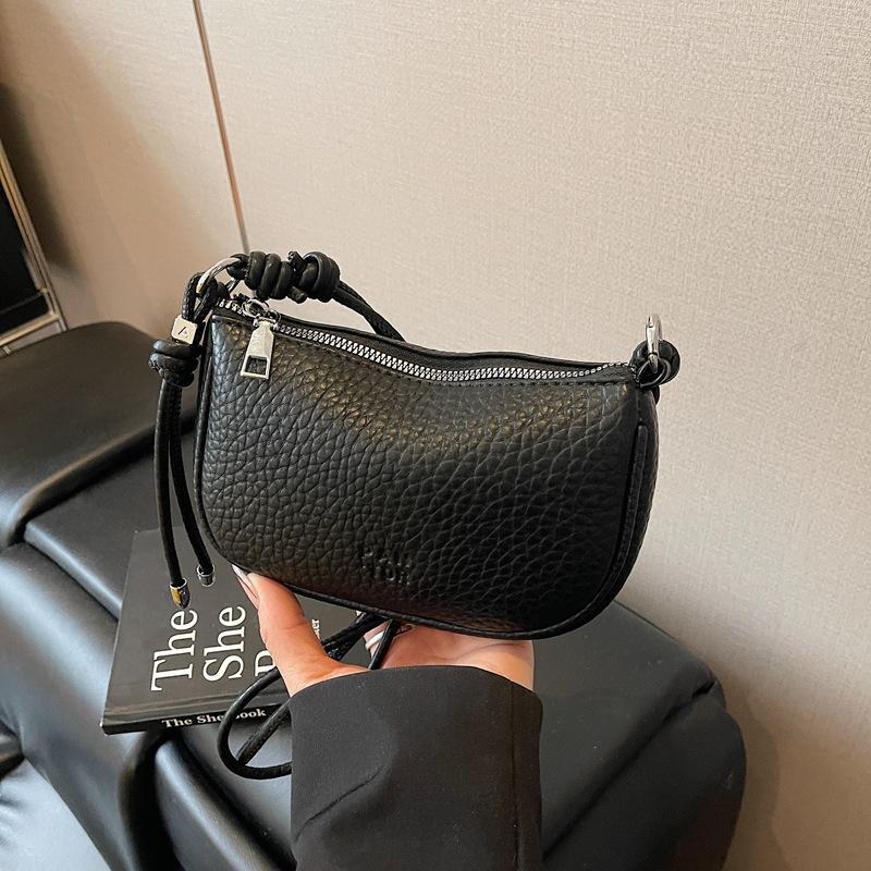 Fashion Simple Solid Color Shoulder Armpit Bag Ladies Pu Leather Crossbody Bags Casual Commuting Shoulder Bags