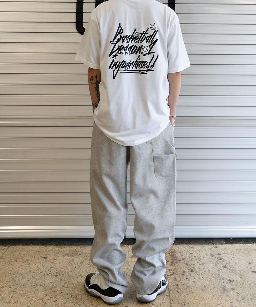 CREAM SODA LAB Carpenter Bermuda Sweat Wide Grey Pants