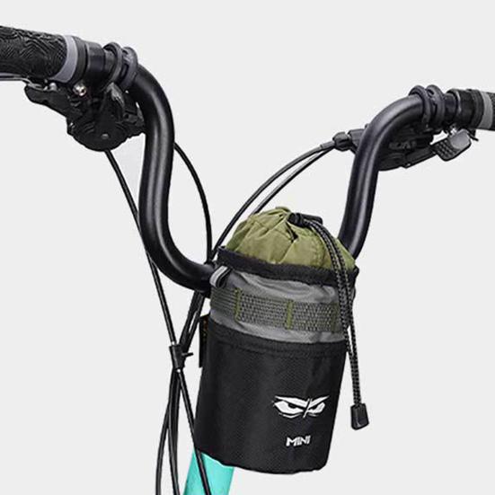 Bicycle Water Bottle Bag with Side Pockets MTB Mountain Road Bike Water Bottle Carrier Drawstring Pouch Cycling Accessories