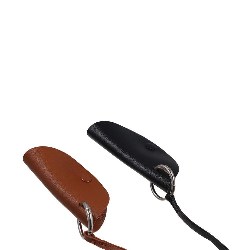 Anti-loss Crescent Moon Key Case Sweater Chain Pu Leather Key Bag Long Leather Necklace  Girl