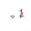 Rustic Wood Horse And Colorful Puppy Sculpture Ornament for Home Decor Countertop Cabinet TV Stand