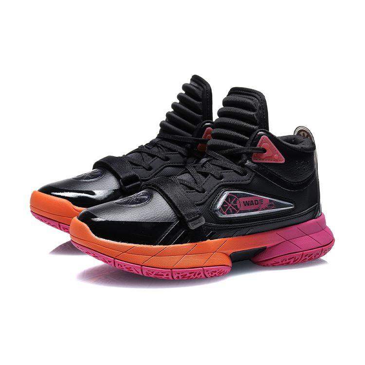 Chaussures de Basket Mi-Hautes pour Jeunes Li Ning Chaussures de Sport pour Enfants Noir YKBQ054-1