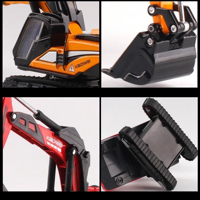 1/87 Excavator Diecast Alloy Tractor Static Engineering Model Simulation Engineering Vehicle Children Gifts Construction Toys