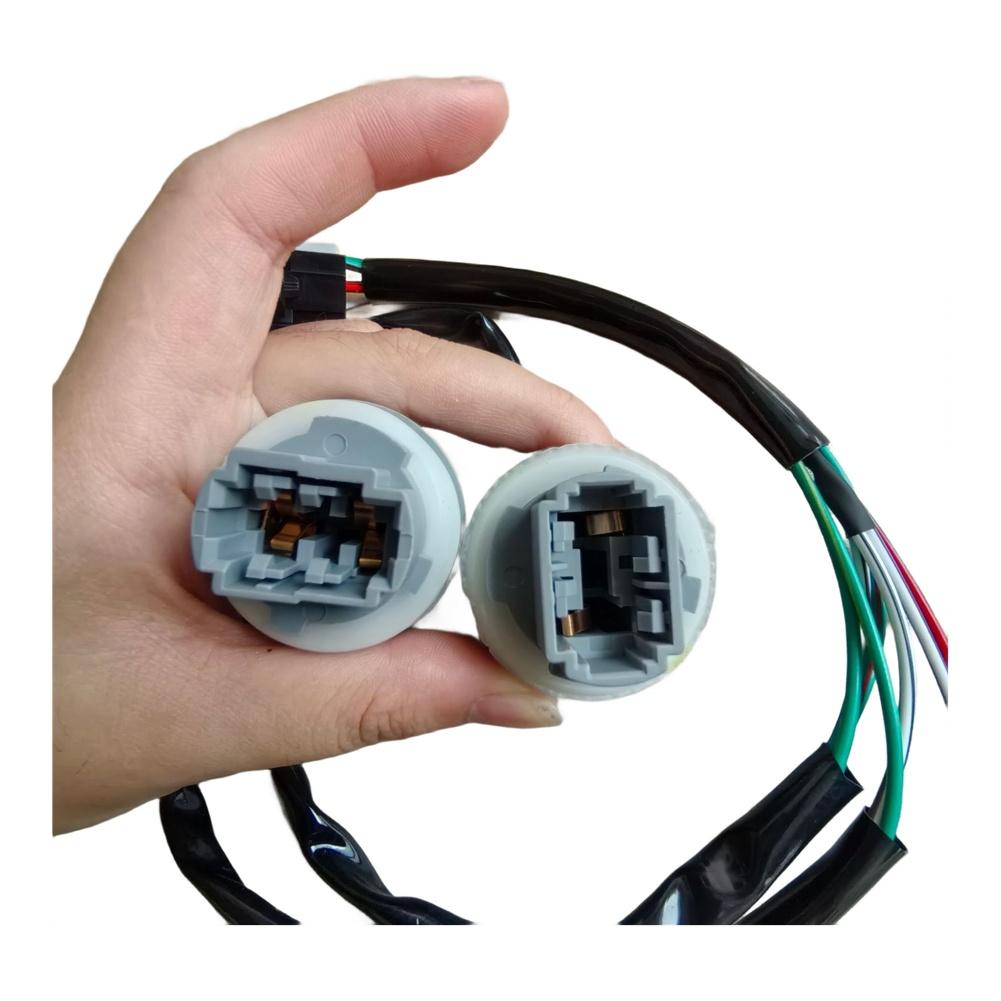 Light Socket Harness Rear Tail Lamp Gray Black Finish