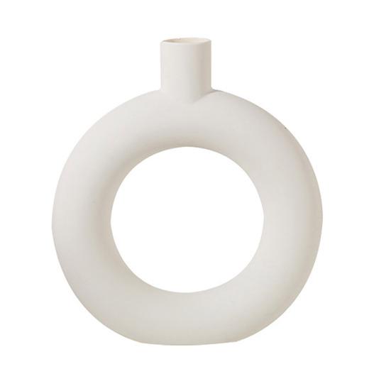 Simple Style Vase Round Geometric Shape Diverse Size Decorative Plastic Vase Room Accents Aesthetic