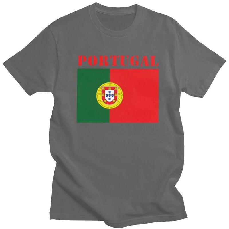 Custom Portugal Flag T Shirts Men Pure Cotton Tee Tops Tshirts Casual Tshirt