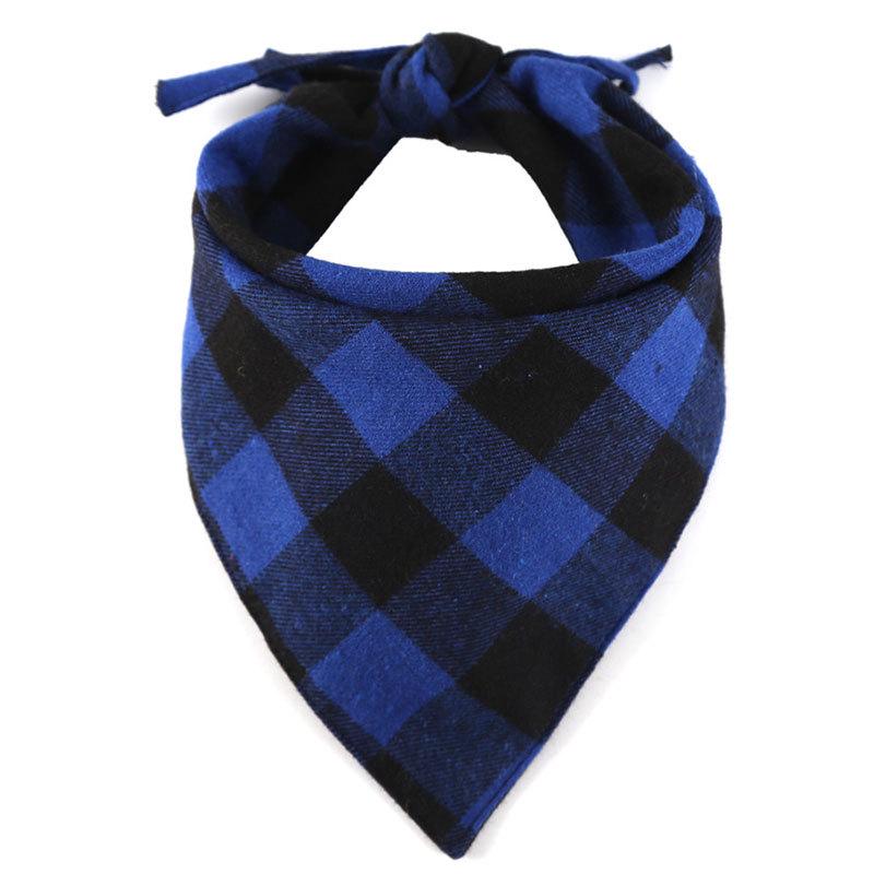 Plaid Cotton Pet Bandana Bib for Cats & Dogs