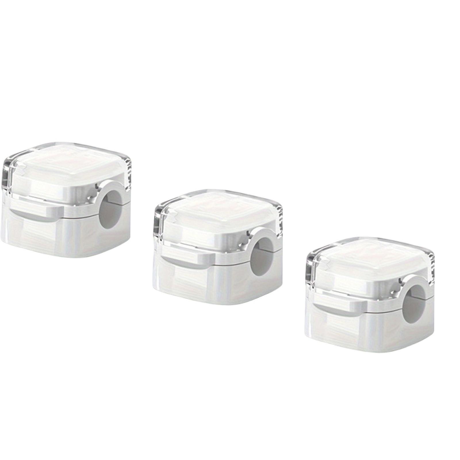 

Магнитный зажим для шнура, регулируемый органайзер для шнуров, самоклеящийся органайзер для шнуров (6 упаковок) One Size белый