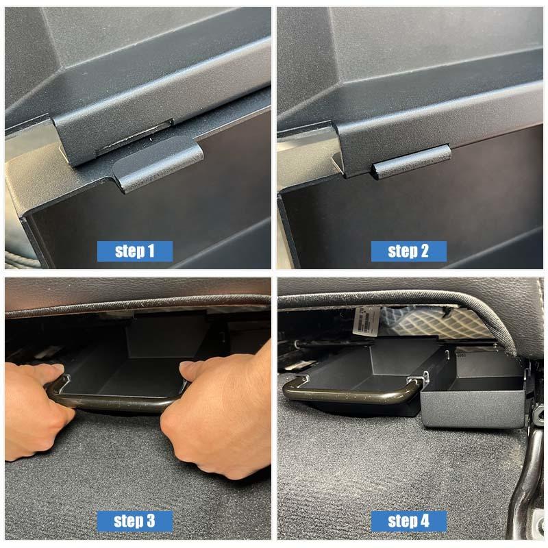 Under The Front Seats Storage Box Organizer Container For Jeep Wrangler JL for JT Gladiator 2018-2023 Stowing Tidying Accessories