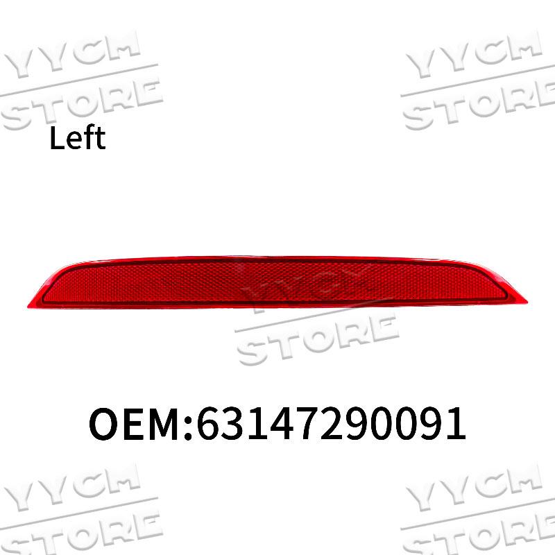 Car Rear Bumper Warning Reflective Strips Reflector Lamp OEM:63147290091 63147290092 For BMW X5 F15 2014 2015 2016 2017 2018