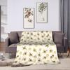 Bee In Honeycomb and Flowers Blanket Quality Warm Soft  Throw Blanket Winter Travel Office Couch Chair Graphic Bedspread