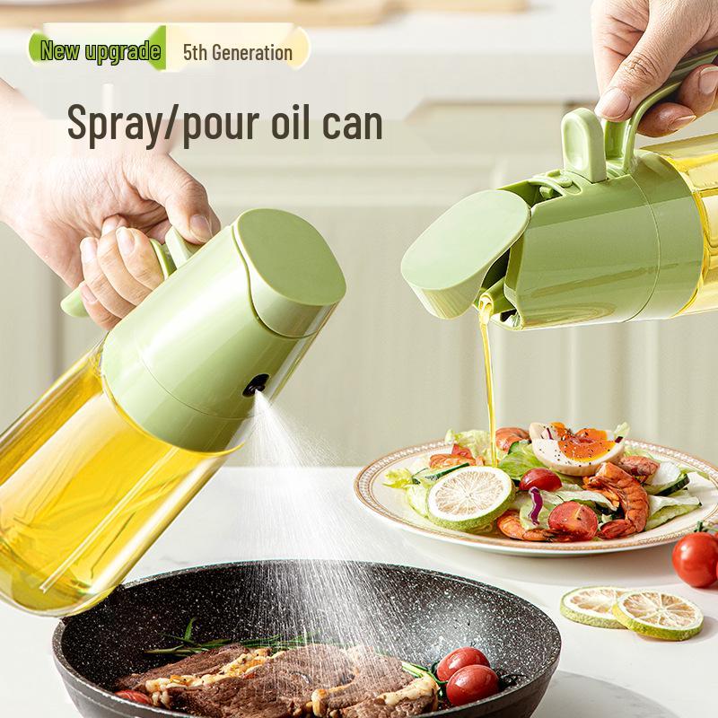 2-in-1 No-Drip Oil and Vinegar Sprayer Bottle - Glass Kitchen Seasoning Container