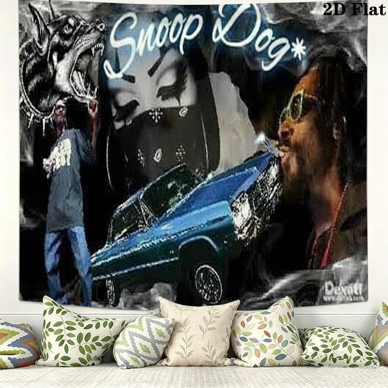 Snoop Dogg Wall Tapestry Aesthetic Wall Hanging Printed Fabric Blanket Decorative Tapestries for Bedroom Living Room Home Decor