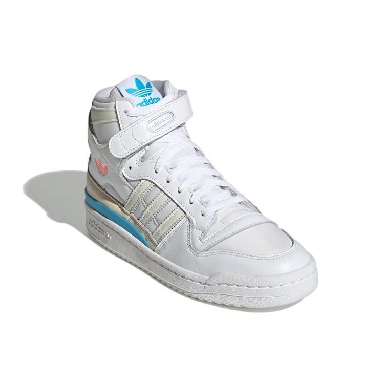 Adidas Originals Forum 84 High Leather Retro Casual High-Top Sneakers Women Sneakers White Beige Blue GY8164