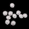 Bulk of Crystal Rhinestone Pearl Shank Buttons Flower Embellishment Sewing Craft Wedding Scrapbooking