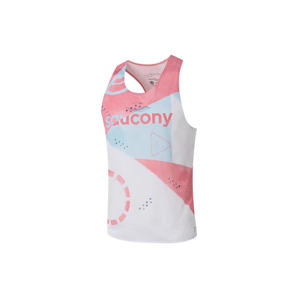 

Saucony Letter Color Block Round Neck Pullover Professional Racing Sleeveless Running Vest Unisex Vests SC2239005-1 M