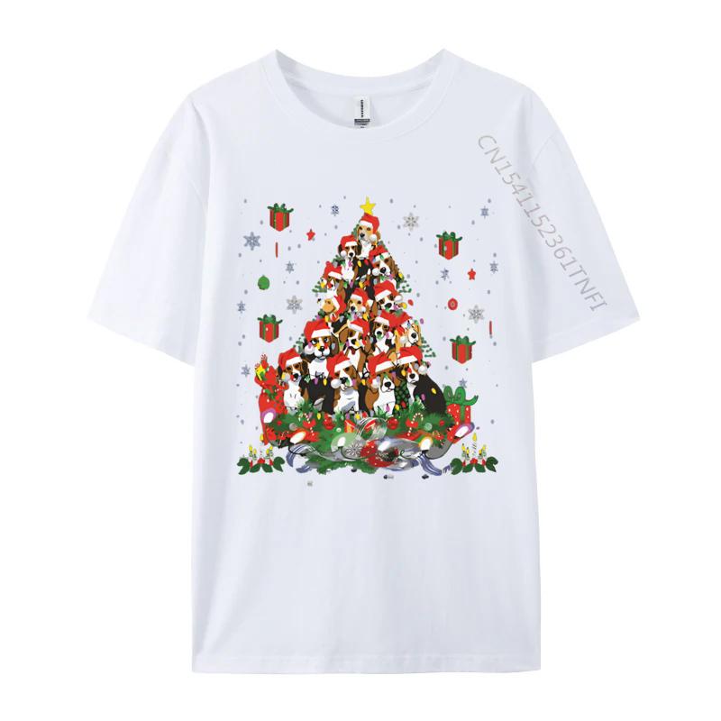 

Beagle Christmas Funnys Beagle Xmas T Shirts Print Tee Shirts Tops Clothes Blue And White Graphic T Shirts S