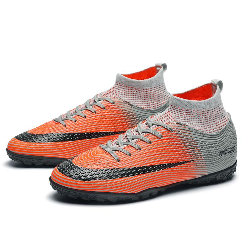 High-top Pink New Football Shoes Long Nails Broken Nails Youth Student Game Training Shoes Sports Shoes