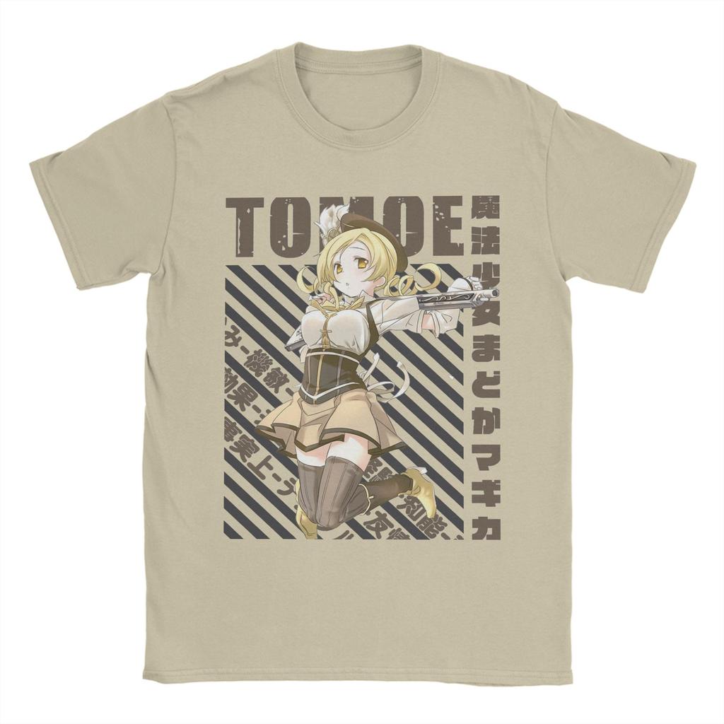 Novelty Mahou Shoujo Mami Tomoe TShirt Unisex Round Neck Pure Cotton T Shirt Madoka Magica Anime Short Sleeve Tees Classic Clothes