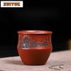 120ml Yixing Purple Clay Teacup Antique Tea Bowl Tea Cup Set Tea-tasting Smelling Cup Chazhan Master Cups Tea Ceremony Supplies
