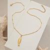 Gold Tone Earrings/Necklace Necklace Stainless Steel Fashion Jewelry for Women Trendy Accessory For Sensitive Skin