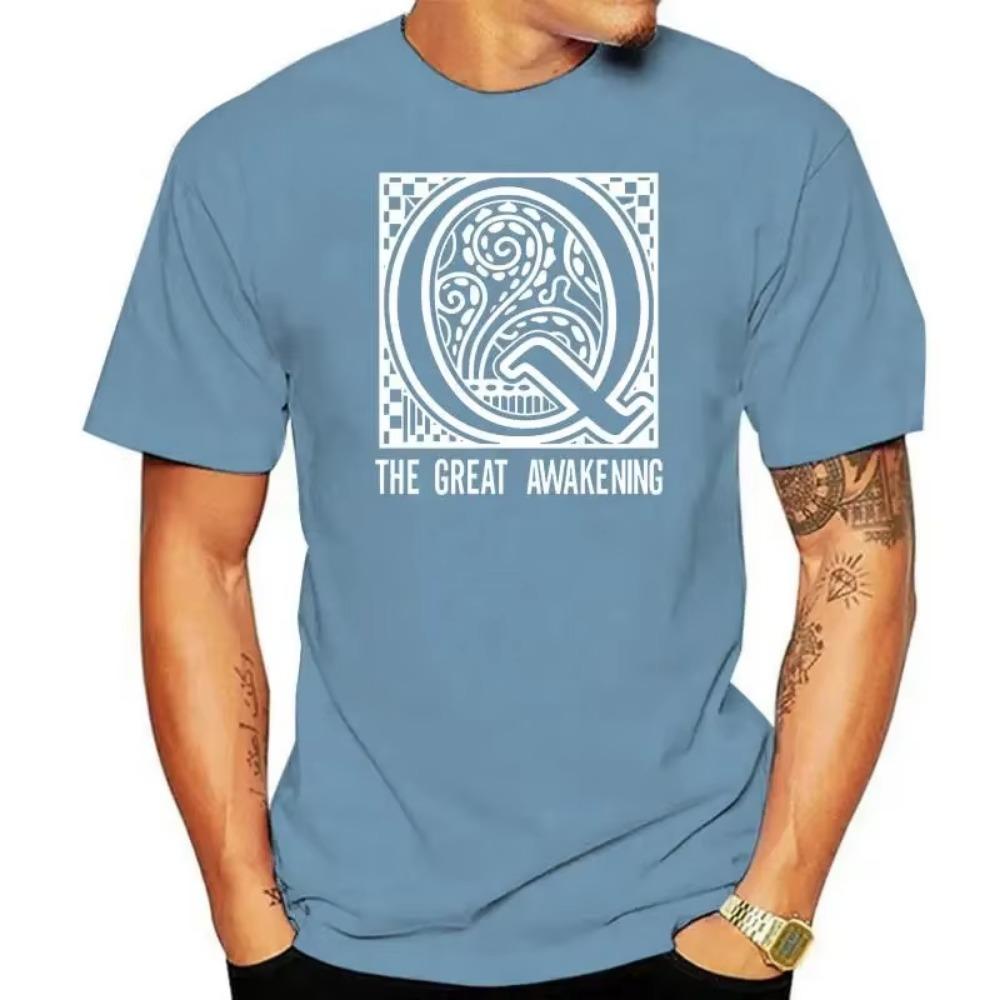 QANON T-Shirt 4CHAIN WWG1WGA NEW MENS 2ND AMENDMENT TRUMP WWG1WGA Q  SHIRT  Plus Size Clothing Tee Shirt