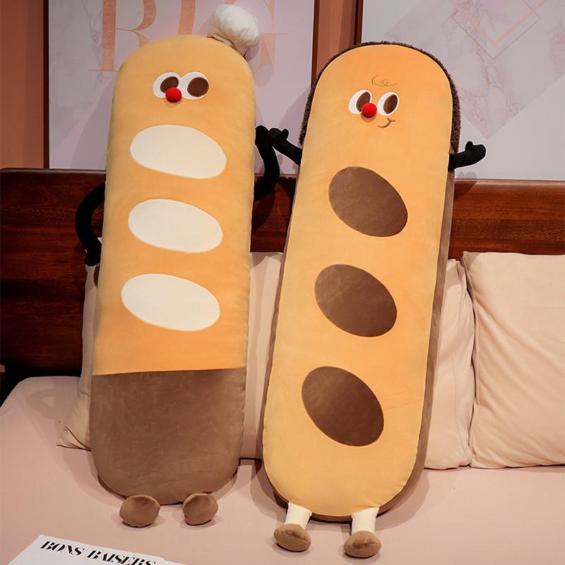 Cartoon Baguette French Plush Toy Cushion Polyester Filling Cozy Cushion Bedroom