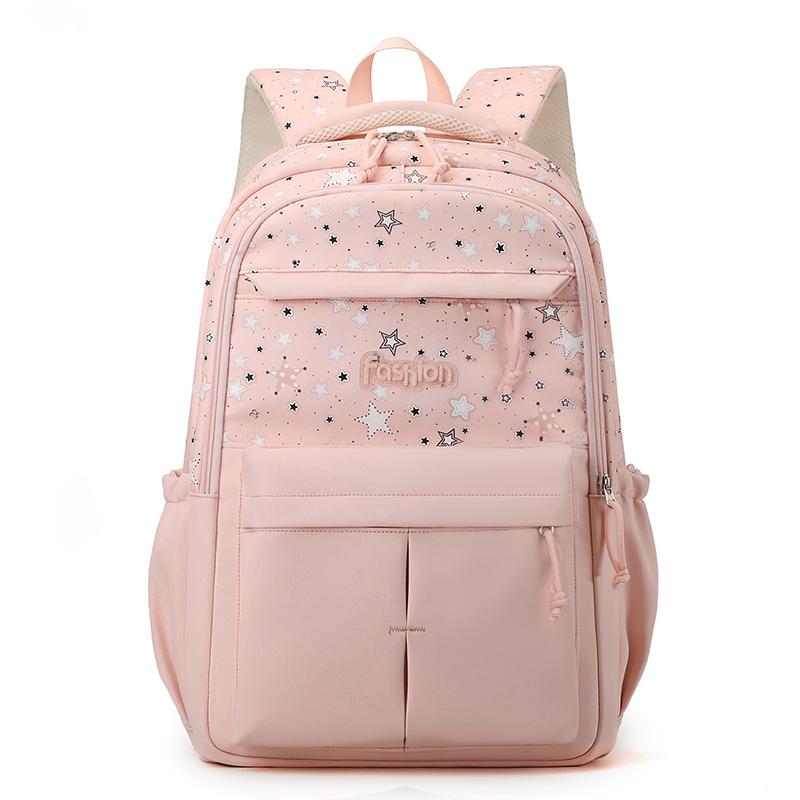 Lightweight Student Schoolbag Stars Print Women's Large Capacity Backpack