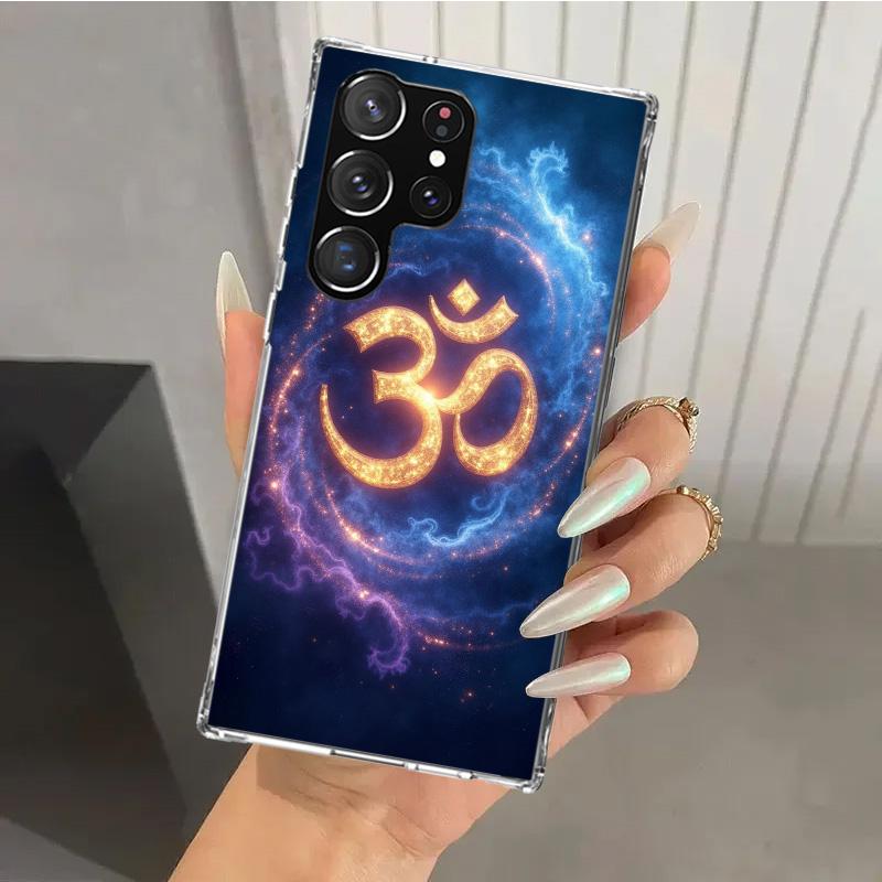 Coque de téléphone Mandala Chakra Insist Yoga pour Samsung Galaxy S26 S24 S23 Ultra S25 Edge S22 S21 Plus S20 FE + Coque souple imprimée