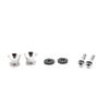 16PCS Black+Silver Strap Buttons End Pins Metal Material Guitar Strap Pegs  For Guitar