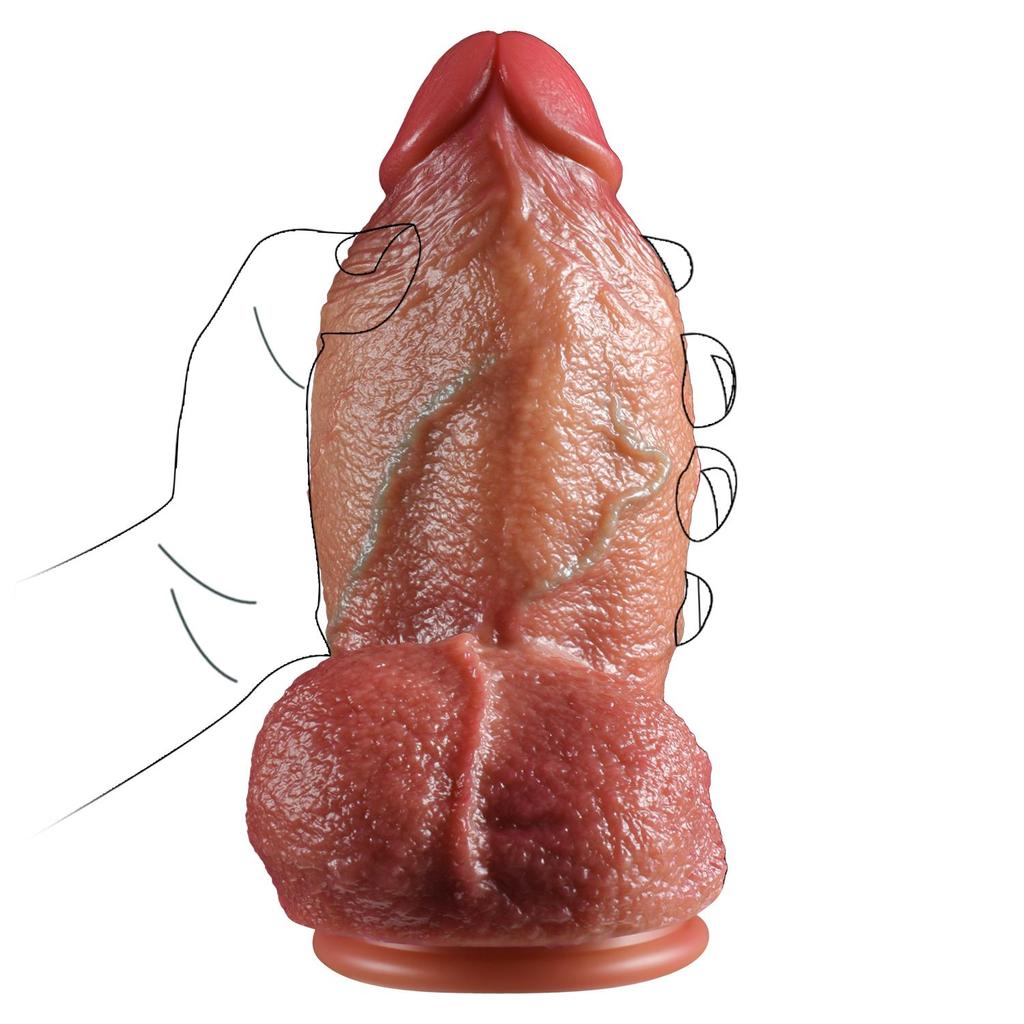Consolador realista extragrueso y ultragrande: grosor extremo, ventosa potente, textura realista, juguete de silicona premium para adultos.