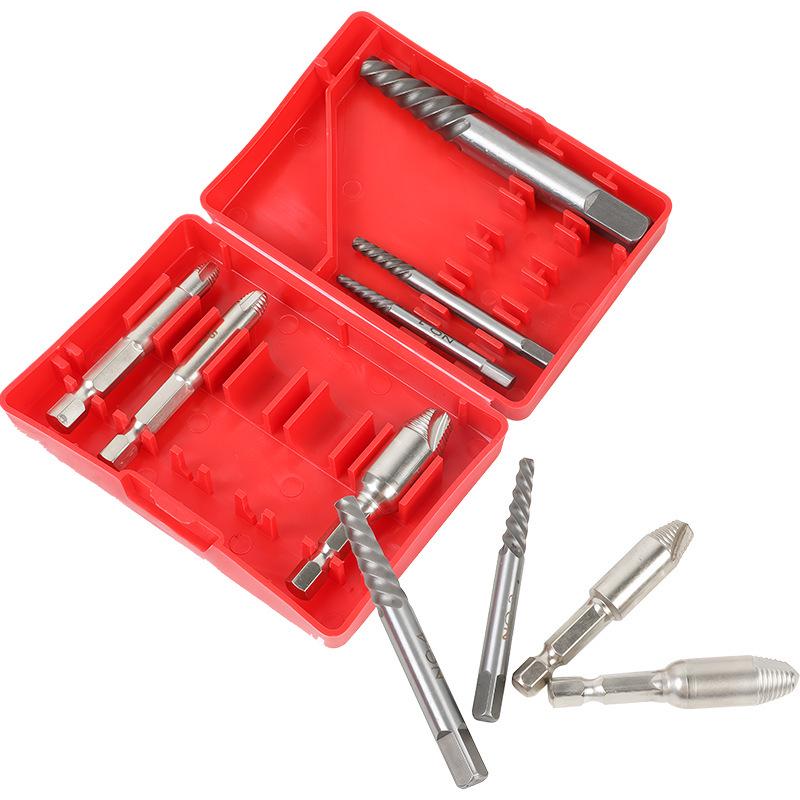 10-Piece Damaged Screw Extractor Set - Coarse & Fine Threads