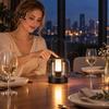 Outdoor Dining Table Light Cordless LED Lamp Portable Rechargeable Desk with Handle Stepless Dimming Nightstand Lamp Touch Control Modern Minimalist