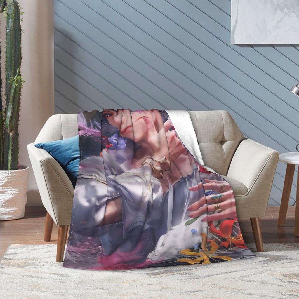 Love and Deepspace Rafayel Fuzzy Blanket Awesome Throw Blanket for Sofa Bedding Lounge 150*125cm Bedspread