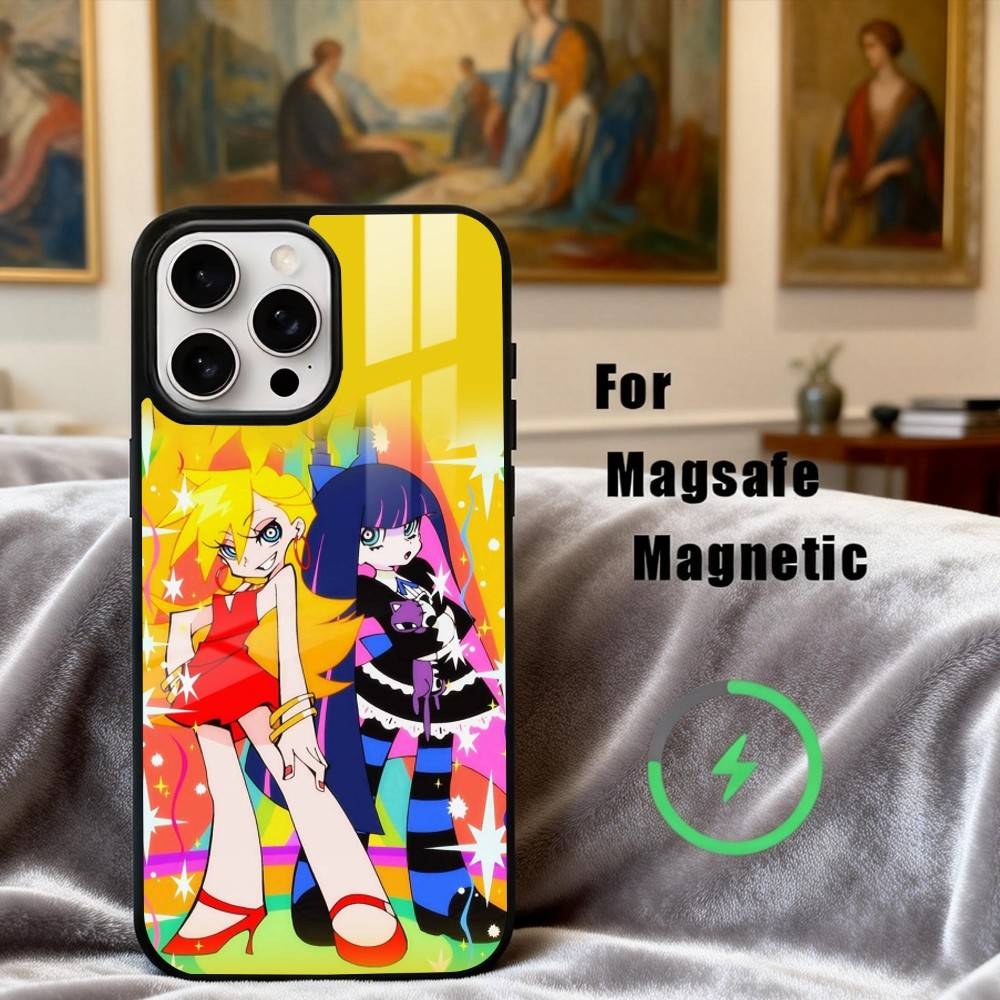 N-New Panty & Stocking with G-Garterbelt Phone Case For iPhone17,16,15,14,13,12,11 Plus,For Magnetic Wireless Charge Cover