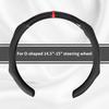 5D Premium Sports Leather Car Steering Wheel Cover Breathable Universal Non-slip 15inch/38cm New Styling Booster Covers Auto Parts