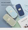 Macaron Colorblock Large Capacity Art Student Pencil Case - Double Layer Oxford Cloth Paintbrush Storage Bag