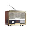 Radio FM Vintage Wood Grain, wejście TF/USB, gniazdo słuchawkowe, wyświetlacz cyfrowy