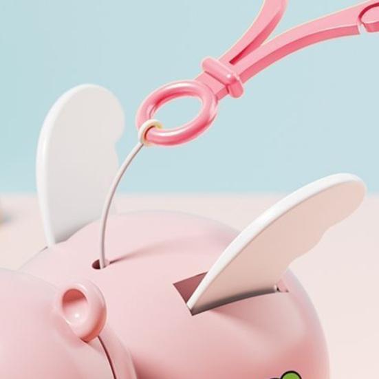 1/2Pcs Pig Keychain Pendant with Flapping Wings Pull String to Vibrate