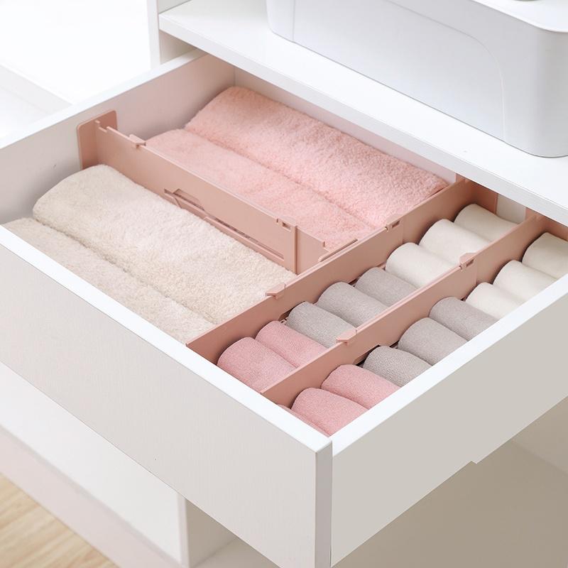 Retractable Stretch Plastic Drawer Divider Organizer Storage Partition Board Multifunction 1 Pc
