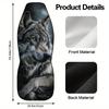 2pcs Majestic Wolf Portrait Car Seat Cover Set – High-Quality, Trendy Seat Protectors, Enhanced Comfort, Durable Design, Fit F