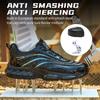 Steel Toe Shoes for Men Women Anti Smashing Anti Puncture Work Shoes Air Cushion Lightweight Safety Shoes Non Slip Sneakers