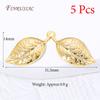 18K Gold Plated Brass Flower & Leaf Pendants For Jewelry,Charms For Earrings Making Accessories,DIY Jewelry Necklaces Findings