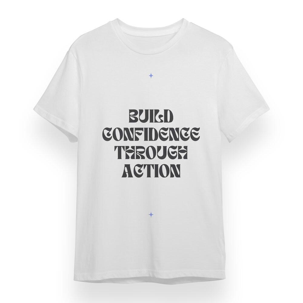 

Women s T-shirt With Motivational Text Graphic Unisex White Cotton Plus Size Tee XL